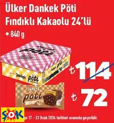 ÜLKER DANKEK PÖTİ FINDIKLI KAKAOLU 24’LÜ • 840 G